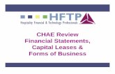 CHAE Review Financial StatementsFinancial Statements ...