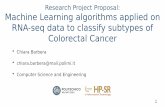 Research Project Proposal: Machine Learning algorithms ...