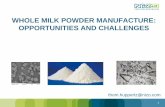 WHOLE MILK POWDER MANUFACTURE: OPPORTUNITIES AND …
