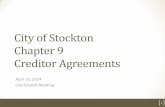 City of Stockton Chapter 9 Creditor Agreements