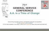 71st GENERAL SERVICE CONFERENCE A.A. in a Time of Change