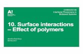CHEM-E2150 10 Surface interactions 3 Effect of polymers