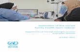 evaluation of the unrwa family health team reform