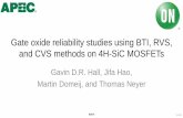 Gate oxide reliability studies using BTI, RVS, and CVS ...