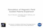 Simulation of Magnetic Field Guided Plasma Expansion