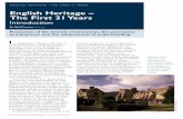 English Heritage – The First 21 Years