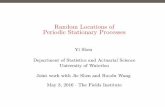 Random Locations of Periodic Stationary Processes