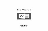 MS Word I - Manual - Boone County Public Library