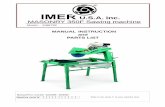 View Equipment Manual - IMER USA