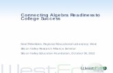 Connecting Algebra Readiness to College Success - Amazon S3