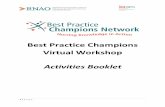 Best Practice Champions Virtual Workshop