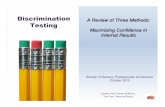 Discrimination A Review of Three Methods: Testing