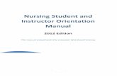 Nursing Student and Instructor Orientation Manual