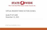 VIRTUAL RESIDENT FAMILY ACTION COUNCIL QUALITY OF CARE ...