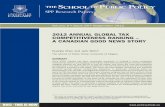 2012 annual global tax competitiveness ranking - Toronto Financial