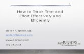 How to Track Time and Effort Effectively and Efficiently