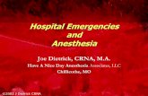 Hospital Emergencies and Anesthesia