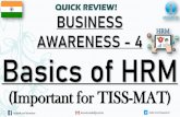 QUICK REVIEW! BUSINESS AWARENESS - 4 Basics of HRM