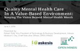 Quality Mental Health Care In A Value-Based Environment
