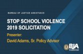 BUREAU OF JUSTICE ASSISTANCE STOP SCHOOL VIOLENCE …