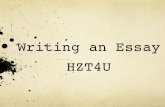Writing an Essay HZT4U - Weebly