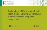 Declarations of Racism as a Public Health Crisis ...