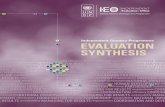 EVALUATION SYNTHESIS - UNDP