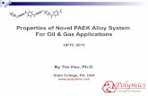 Properties of Novel PAEK Alloy System For Oil & Gas Applications