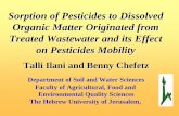 Sorption of Pesticides to Dissolved Organic Matter Originated from