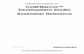 CodeWarrior™ Development Studio Assembler Reference - Server