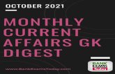 Monthly Current Affairs GK Digest: October 2021