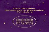 2021 October, November & December Printable