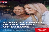 STUDY IN ENGLISH IN THE HEART OF EUROPE