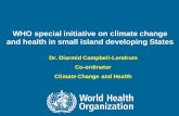 WHO special initiative on climate change and health in ...
