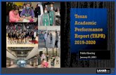 Texas Academic Performance Report (TAPR) 2019-2020