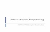 Return-Oriented Programming - GitHub Pages