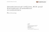 Institutional reform, FDI and European transition economies
