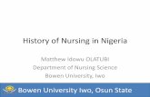 History of Nursing in Nigeria
