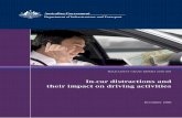 In-car distractions and their impact on driving activities