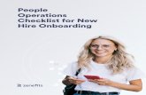 People Operations Checklist for New Hire Onboarding
