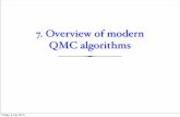 7. Overview of modern QMC algorithms