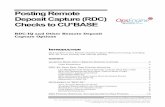 Posting Remote Deposit Capture (RDC) Checks to CU*BASE