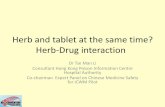 Herb and tablet at the same time? Herb-Drug interaction