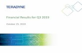 Financial Results for Q3 2019 - Teradyne Inc.