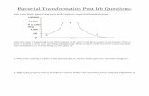 Bacterial Transformation Post lab Questions