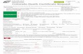 Colorado Death Certificate Request