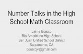 Number Talks in the High School Math Classroom