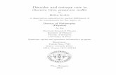 Disorder and entropy rate in discrete time quantum walks