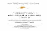 Procurement of Consulting Company
