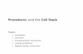Procedures and the Call Stack - Wellesley College